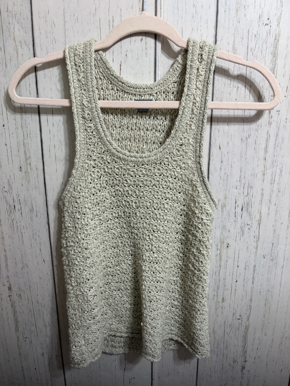 aerie Cream Knit Scoop Tank Top